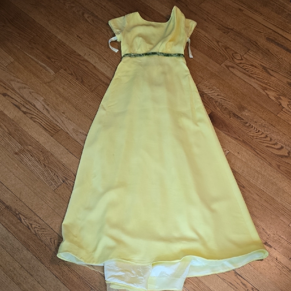 Vintage Priscilla of Boston Yellow Maxi Dress